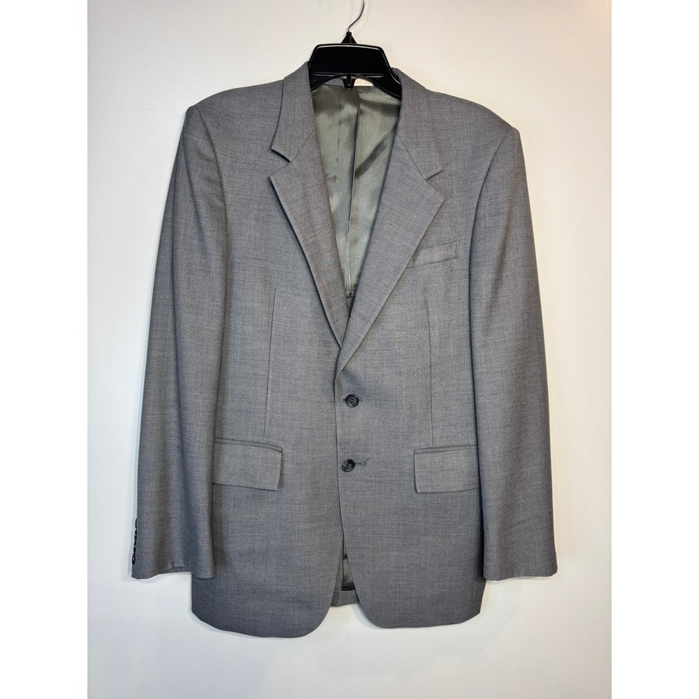 Christian Brooks Tween Blazer Suit Jacket Mens 42L Grey 2‎ Button Professional